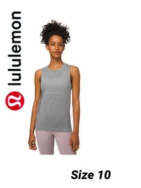 lululemon Breeze By Muscle Tank Top slate grey size 10